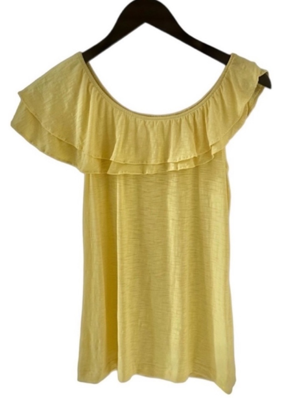 Lilly Pulitzer Yellow Ruffled Wynne Top Size Medium
